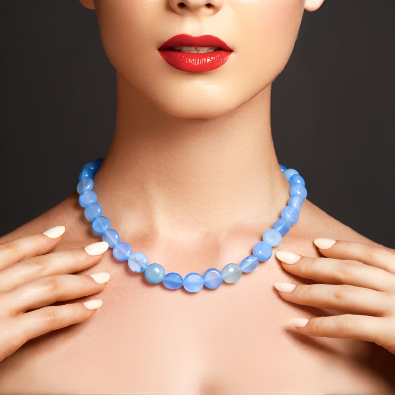 Collana in argento con Quarzo Acqua