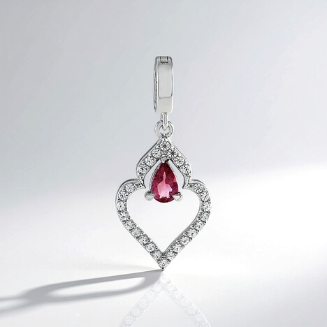 Ciondolo in argento con Tormalina Rosa Nigeriana
