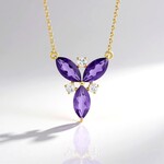 Collana in argento con Ametista Zambiana (de Melo Essence)