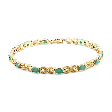 Brasilianischer Smaragd-Silberarmband