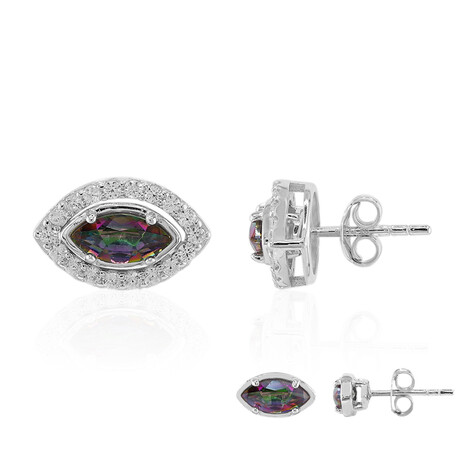 Mystik-Quarz-Silberohrringe