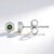 Orecchini in argento con Diamante Verde I2