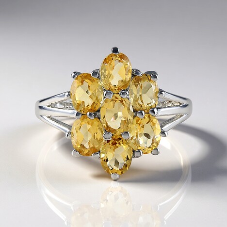 Anello in argento con Citrino
