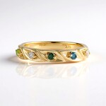 Anello in oro con Diamante Cioccolato SI2
