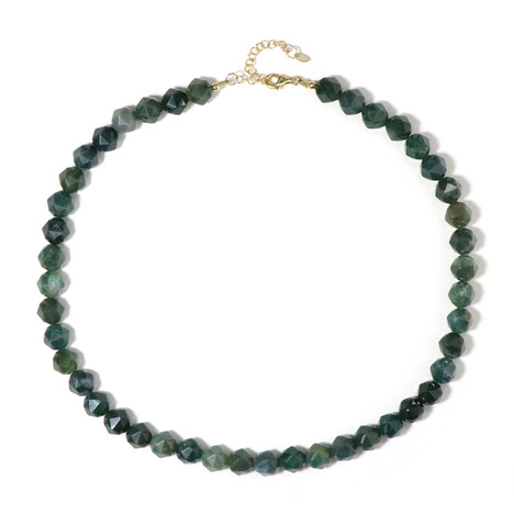 Zilveren halsketting met Mosagaten