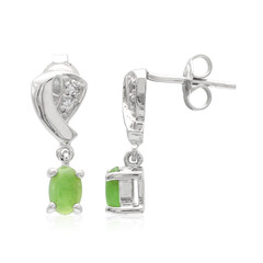 Boucles d'oreilles en argent et Chrysoprase impériale