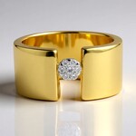 Anello in argento con Diamante I1 (G)