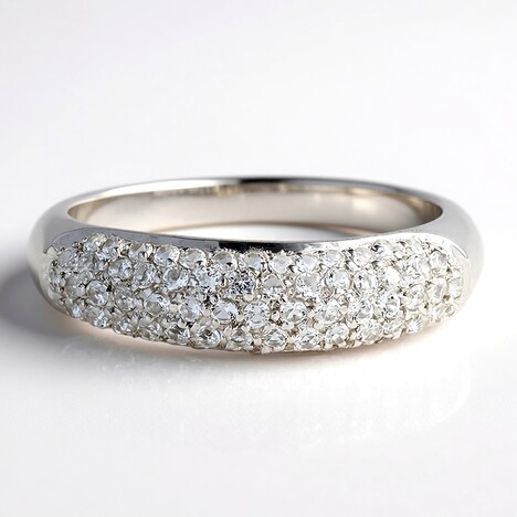 Anello in argento con Topazio Bianco