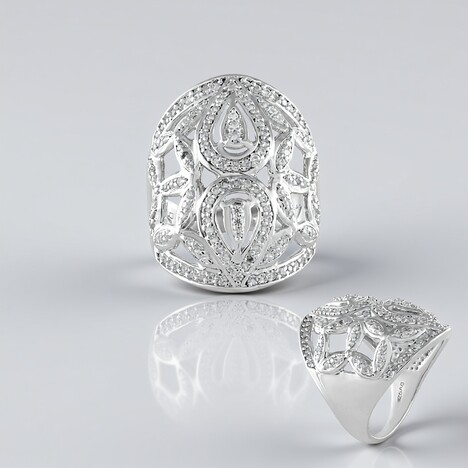 Anello in argento con Zircone