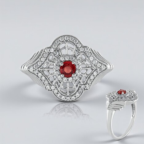 Anello in argento con Rubino Tanzania