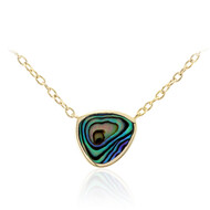 Abalone-Muschel-Silbercollier