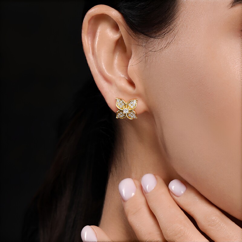 SI2 (H) Brillant-Goldohrringe (CIRARI)