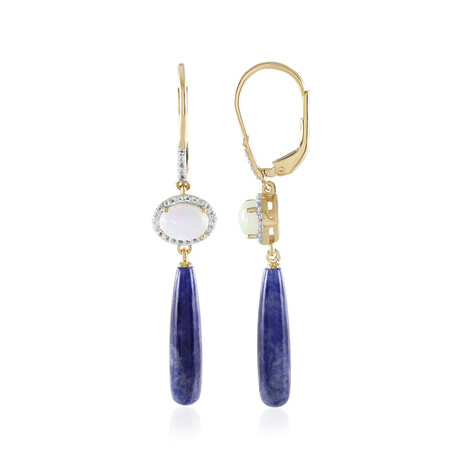 Sodalith-Silberohrringe