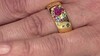 Anillo en plata con Topacio azul de Londres (Adela Silber)