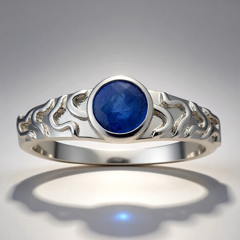 Anello in argento con Cianite del Nepal (SAELOCANA)