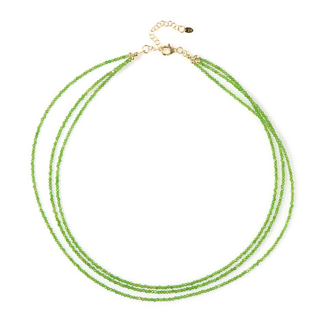 Russischer Diopsid-Silberhalskette