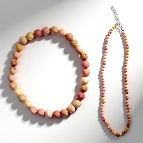 Parure in argento con Rodonite
