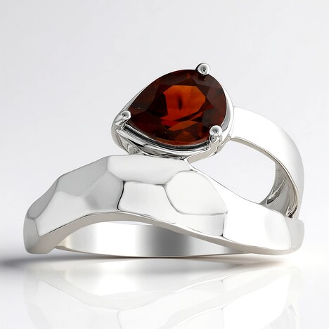 Anello in argento con Citrino Madeira (Pallanova)
