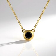 Schwarzer Brillant-Silbercollier