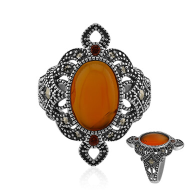 Karneol-Silberring (Annette classic)
