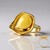 Anello in argento con Ambra Milky Baltica (dagen)