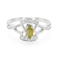 Bague en argent et Tourmaline cuprifère