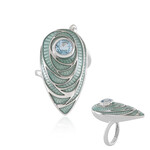 Zilveren ring met een hemel-blauwe topaas (Adela Silber)