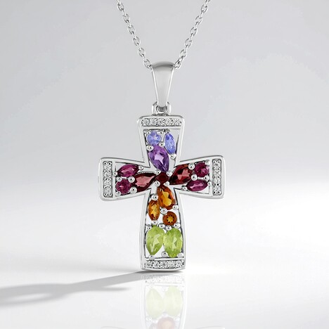Collana in argento con Citrino Madeira