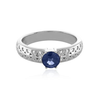 Bague en argent et Saphir bleu