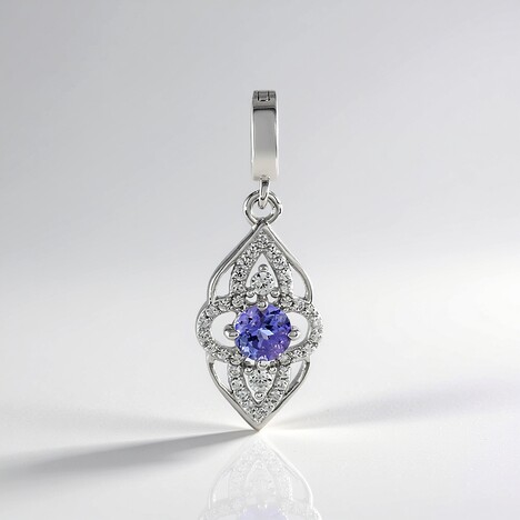 Pendentif en argent et Tanzanite non chauffée