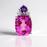 Ciondolo in argento con Quarzo Color Rosa