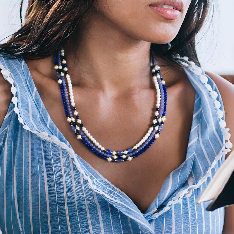Collana in argento con Tanzanite (Riya)
