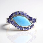 Anello in argento con Larimar (KM by Juwelo)