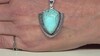Pendentif en argent et Turquoise bleue de Mohavie (Jones Lee)