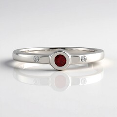 Anello in argento con Rubino Tanzania