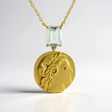 Collana in argento con Ametista Verde