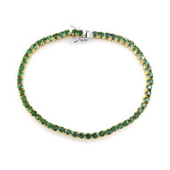 Sambia-Smaragd-Silberarmband (Gems en Vogue)