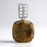 Pendentif en argent et Quartz Dinosaure
