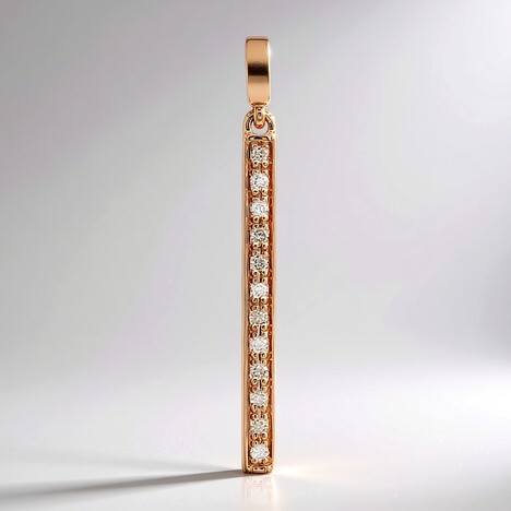Pendentif en or et Diamant rose de France SI1 d'Argyle  (Annette)