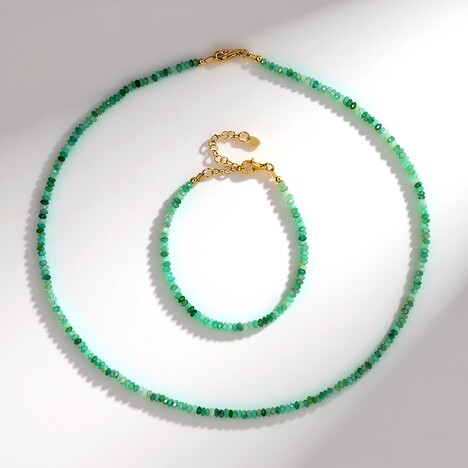 Parure in argento con Smeraldo Brasiliano