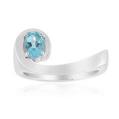 Bague en argent et Apatite bleue (Pallanova)