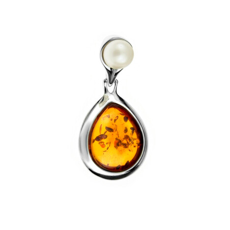 Ciondolo in argento con Ambra Baltica (dagen)