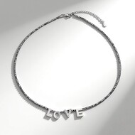 Edelstein-Silberhalskette
