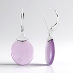 Orecchini in argento con Calcedonio Lavanda (MONOSONO COLLECTION)