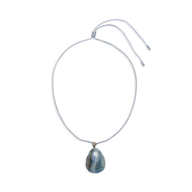 Blauer Aragonit-Halskette