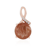 Pendentif en argent et Quartz rutile cuivré