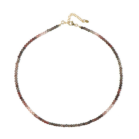 Collana in argento con Pietra di Luna Occhio di Gatto Cioccolato