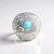 Anello in argento con Turchese Sleeping Beauty (MONOSONO COLLECTION)