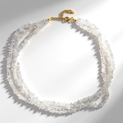 Collana in argento con Quarzo Bianco