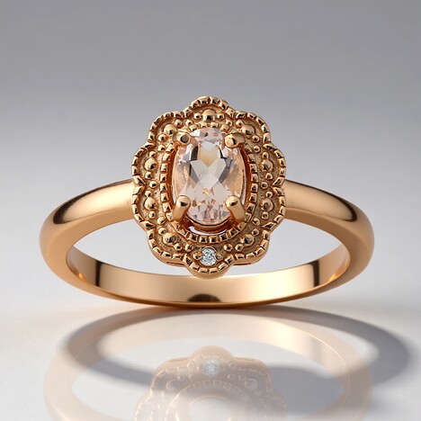 Anello in argento con Morganite